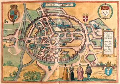 Canterbury, Inglaterra (gravura de Franz Hogenberg