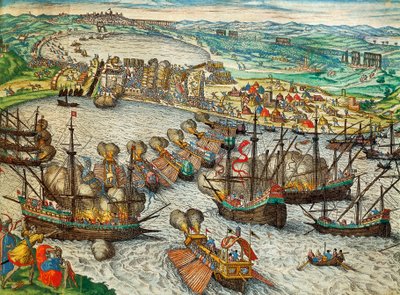 Captura de La Goulette e Tunis por Charles V de Franz Hogenberg