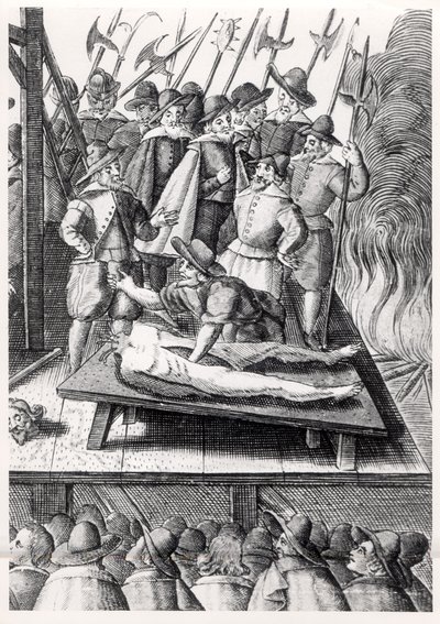 Execução de católicos na Inglaterra durante o reinado de Elizabeth I (1533-1603) de Franz Hogenberg