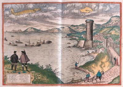 Gaeta ou Gaete, Itália (gravura de Franz Hogenberg