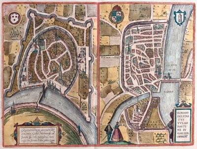 Grenoble e Romanos sobre Ister, França (gravura de Franz Hogenberg