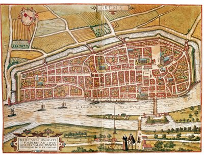 Mapa de Bremen (gravura de Franz Hogenberg
