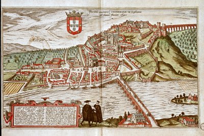 Mapa de Coimbra (gravura de Franz Hogenberg