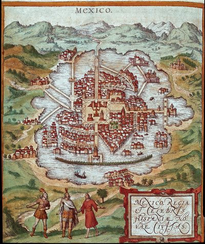 Mapa do México (gravura de Franz Hogenberg