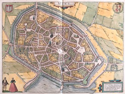 Mons, Bélgica (gravura de Franz Hogenberg