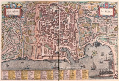 Palermo, Itália (gravura de Franz Hogenberg