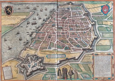 Mapa da Antuérpia de Franz Hogenberg