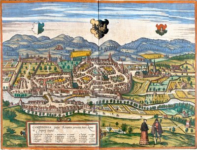 Plano de Kempten (Campidonia), Alemanha (gravura de Franz Hogenberg