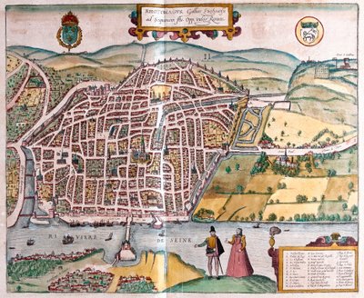 Rouen - França (gravura de Franz Hogenberg