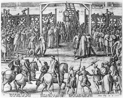 Cenas de pendurar na Flandres, 1570 de Franz Hogenberg