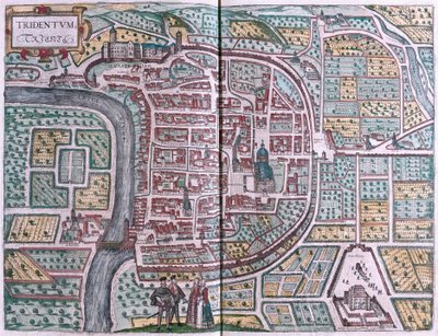 Trento, Itália (gravura de Franz Hogenberg