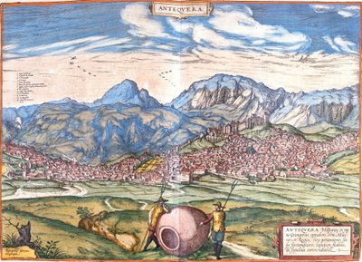 Vista de Antequera, Espanha (gravura de Franz Hogenberg