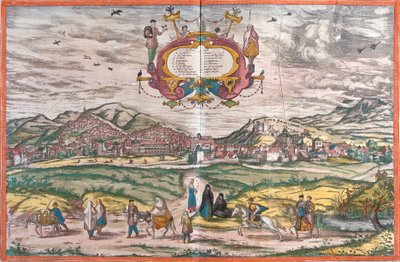 Vista de Granada, Espanha (gravura de Franz Hogenberg