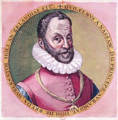 William I (1533-84) &39;The Silent&39;, Príncipe de Orange (gravura a cores) de Franz Hogenberg