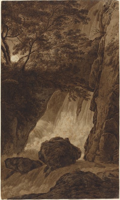 Uma cachoeira ao luar de Franz Innocenz Josef Kobell