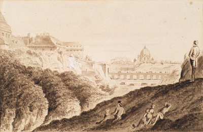 O Hofburg com fosso, portão do castelo e ponte de Franz Jaschke