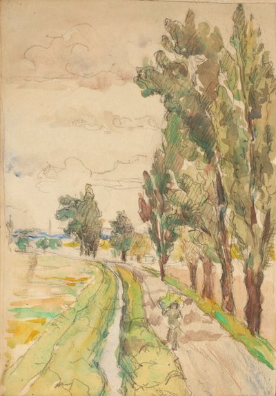estrada rural com árvores de Franz Jaschke