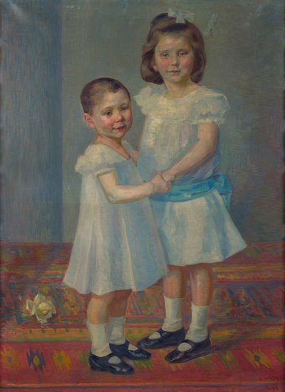 Retrato de duas crianças de Franz Jaschke