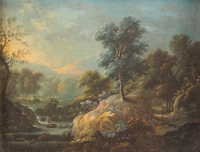 Franz Joachim Beich Paisagem de riacho montanhoso arborizado de Franz Joachim Beich