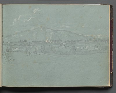 Álbum com vistas de Roma e arredores, Estudos da paisagem, página 10a: Paisagem romana de Franz Johann Heinrich Nadorp