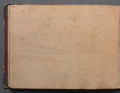 Álbum com vistas de Roma e arredores, Estudos de paisagem, página 29b: Estudo de paisagem de Franz Johann Heinrich Nadorp