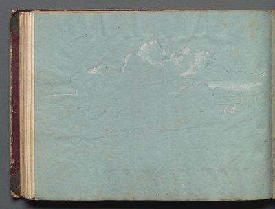 Álbum com vistas de Roma e arredores, Estudos de paisagem, página 36b: Estudo de nuvens. de Franz Johann Heinrich Nadorp