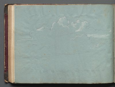 Álbum com vistas de Roma e arredores, Estudos de paisagem, página 36b: Estudo de nuvens de Franz Johann Heinrich Nadorp