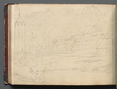 Álbum com Vistas de Roma e Arredores, Estudos da Paisagem, página 48b: Paisagem Romana. de Franz Johann Heinrich Nadorp