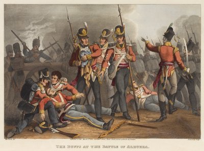 Os lustres na batalha de Albuera (aquatinta colorida) de Franz Joseph after Manskirch