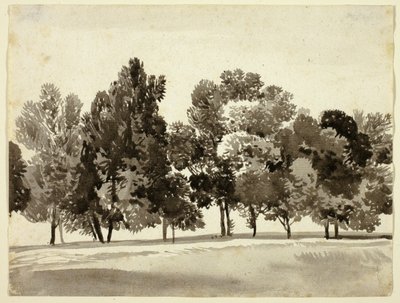 Bosque de árvores frondosas de Franz Kobell