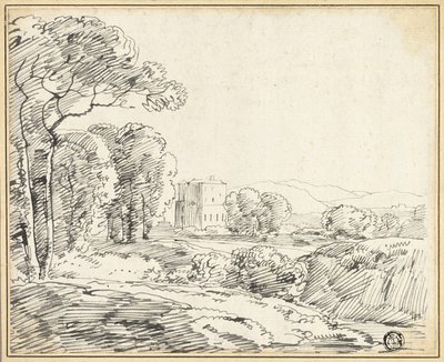 Paisagem, casa no parque de Franz Kobell