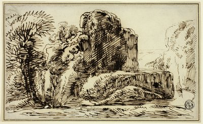 Rochas, árvores e rio de Franz Kobell