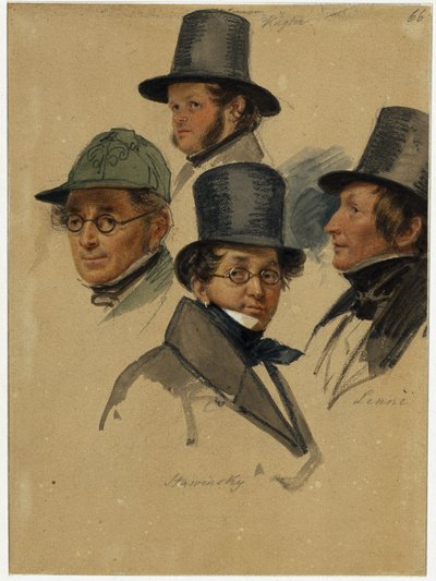 Franz Kugler, Karl Stawinsky, Peter Joseph Lenné, E. B. J. Raupach () de Franz Krüger