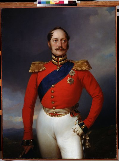 Retrato do imperador Nicolau I, 1847 de Franz Krüger