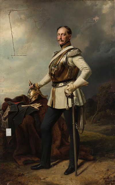 Retrato de Nicolau I Romanov (1796-1855) com o uniforme prussiano dos quirasjistas de Franz Krüger