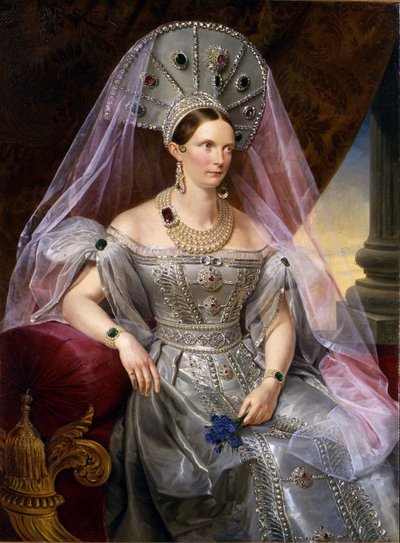 Retrato da Imperatriz Alexandra Fyodorovna de Franz Krüger