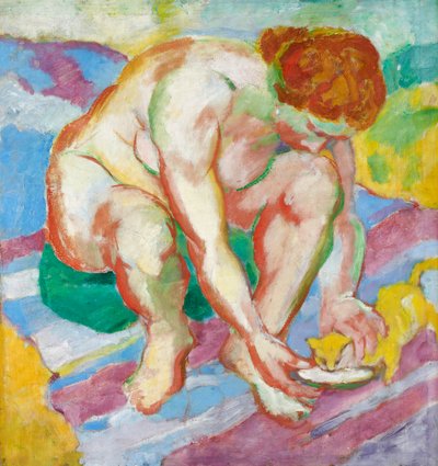 Nu com gato de Franz Marc