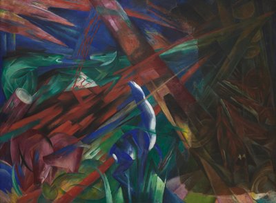 Destinos dos animais As árvores mostraram seus anéis, os animais suas veias, 1913. de Franz Marc