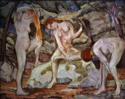 BANHEIROS - 1910 - O - L - 106 × 141 de Franz Marc