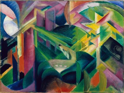 Cervo em Cloister Garden de Franz Marc