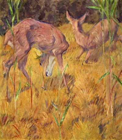 Veado nos juncos de Franz Marc
