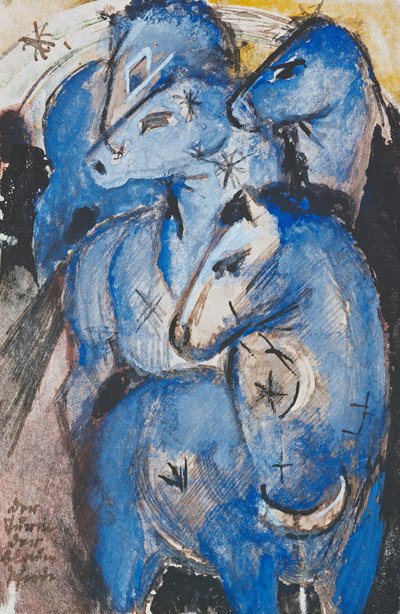 A torre dos cavalos azuis de Franz Marc