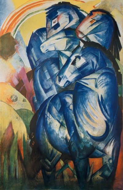 A torre de cavalos azuis de Franz Marc