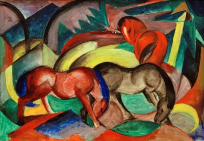 Três cavalos de Franz Marc