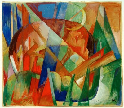 Animal mítico II (cavalo) de Franz Marc
