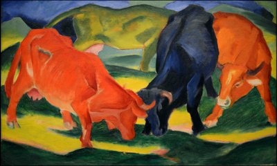Vacas de Combate, 1911. de Franz Marc