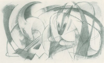 Franz Marc - Caderno de desenho do campo - Folha 13 de Franz Marc