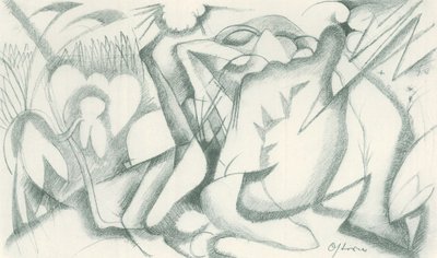 Franz Marc - Caderno de esboços do campo - Folha 19 de Franz Marc