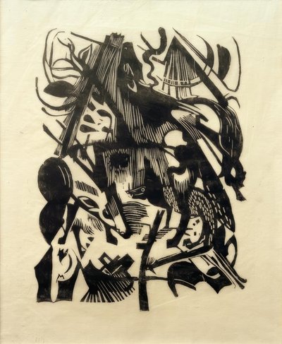 Nascimento dos lobos de Franz Marc