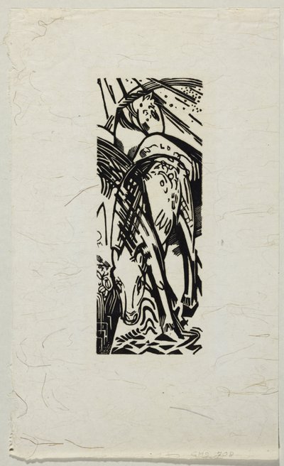 Alemão: Drinking horse de Franz Marc